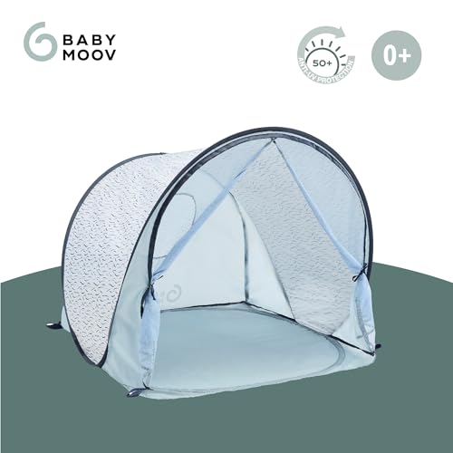 Babymoov Anti-UV Baby & Toddler Beach Tent UPF 50+ Sun Protection with Pop Up System for Easy Use & Transport, Blue Waves (Summer 2025 Edition) - style: Blue Wave Tent