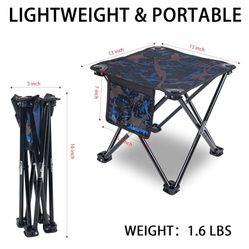 VOLIXOD 2 Pack Folding Portable Camping Stool for Adults, Lightweight Collapsible Stool for Outdoor Footrest Fishing Hiking Gardening and Beach with Carry Bag(400 LBS Capacity) - size: (2 Piece)