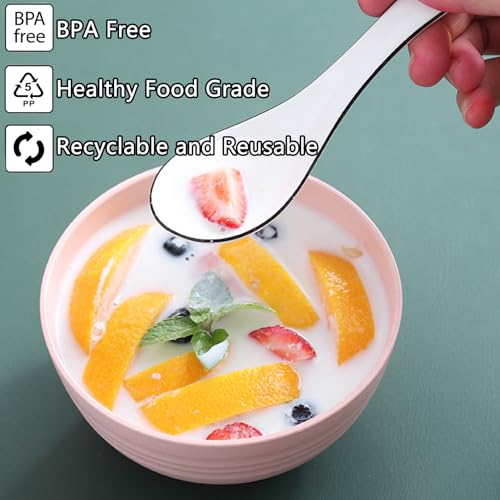 Unbreakable Wheat Straw Cereal Bowls Set of 4, 24 OZ Microwave and Dishwasher Safe Lightweight Soup and Salad Bowl Sets, Reusable Dessert Bowls for Rice, Pasta, Snack, Fruit, BPA Free (Pink) - color: Pink