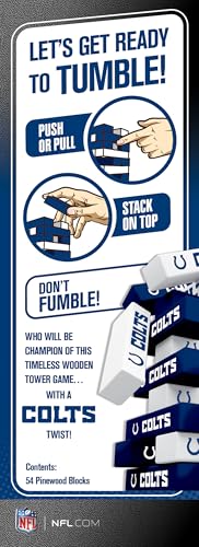 MasterPieces Game Day - NFL Indianapolis Colts - Officially Licensed Tumble Tower, Real Wood Blocks - style: Indianapolis Colts
