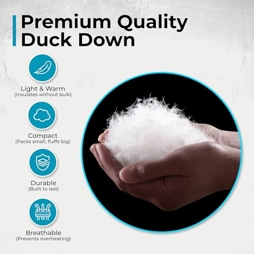 Puffy Blanket for Cold Weather - Down Camping Blanket with Sustainable Insulation, Lightweight & Warm Outdoor Camping Quilt, Water-Resistant, Compact & Packable - color: Sundrift