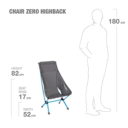 Helinox Chair Zero Highback Chair, 1.43lbs, Ultralight, High Back Camping Chair, Backpacking, Folding Outdoor Chairs, Black - color: Black
