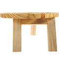 LALAFINA Portable Wooden Outdoor Wine Table with Folding Picnic Surface and Glass Holder, Natural Wood Color Beach and Camping Low Table for Patio, Lawn, and Garden Use
