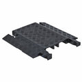 Checkers Drop Over 3 Channel Medium Profile Drive Over Cable Protector, Interlocking Design for Heavy Duty Loads up to 21,000 Pounds, Polyurethane Construction, Black, GD3-DO-B - color: Black