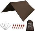 KALINCO Tent Tarp, Picnic Mat Camping Tarp Tent Hammock Tarp, pu Waterproof Camping tarp Tent Rain Fly Picnic Mat Survival Shelter Sunshade - color: Coffee, size: 10x10ft
