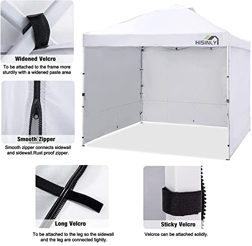 Canopy Sidewalls 10 * 10 ft 300D Sunwalls with Silver Coating UV Protection and Waterproof Oxford Cloth Suits Pop-up Tent/Instant Canopy/Commercial Canopy (Sidewall Only) - color: White with silver coat, size: 10x10ft Sidewalls*3