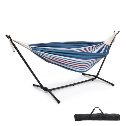 Camping Hammock with Stand, Portable Hammock with Stand, Outdoor Hammock Heavy Duty Hammock Bed 250lbs Capacity Travel Bed with Carrying Case for Backpacking, Travel, Beach, Backyard, Patio, Hiking - color: E