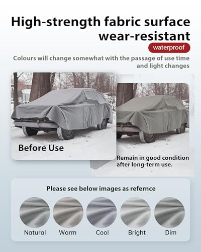FoundGo Canvas Tarp 8x12ft Heavy Duty Waterproof Tarps with Grommets, UV Resistant, 22 Mil Tarpaulin,14 oz Durable Cloth Covers for Car, Roof, Boat, Camp, Canopy, Woodpile with Ropes-Grey - size: 8'*12'