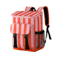 DYSHAYEN Cooler Backpack,Lightweight Backpack Cooler Insulated Leak Proof,30 Cans Soft Cooler Bag for Beach,Camping,Beach,Picnic,Lunch - color: Orange and Pink Stripe