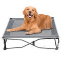 TIMBER RIDGE Outdoor Dog Bed, Cooling Elevated Pet Bed Portable Raised Dog Bed with Breathable Mesh, Dog Bed Foldable Dog Cot for Indoor & Outside, Grey - size: 36.6"L x 36.6"W x 7.9"Th