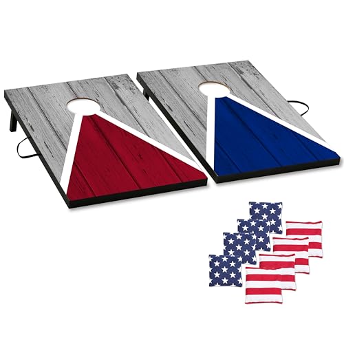 Cornhole Board Set Cornhole Games for Adults Portable Choose Regulation or Tailgate Size - style: 3' x 2' Pyramid