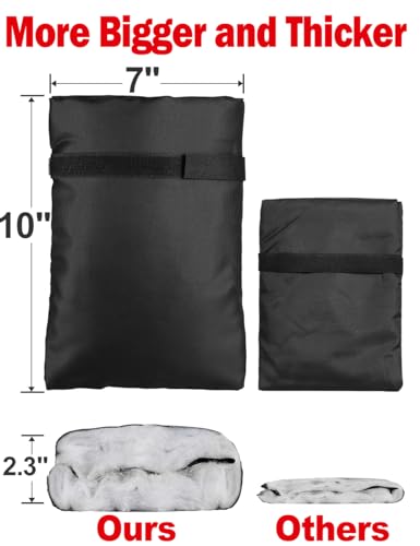 Wohohoho Outdoor Faucet Covers for Winter, 4 Packs Pro 10" H x 7" W Black Outside Faucet Cover Freeze Protection, Reusable Waterproof Insulated Spigot Cover, Thickened Garden Faucet Socks Hose Bibs - color: Black
