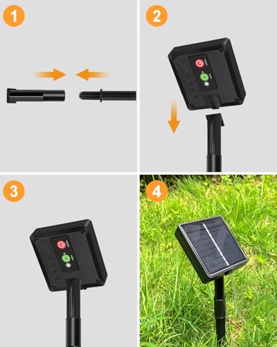 btfarm Solar Rope Lights Outdoor, 120LED 46FT Solar String Lights Outside Waterproof, 8 Lighting Modes Tree Tube Fairy Light Solar Powered for Garden Christmas Yard Party Decorations, Blue - color: Blue, size: 1 Pack