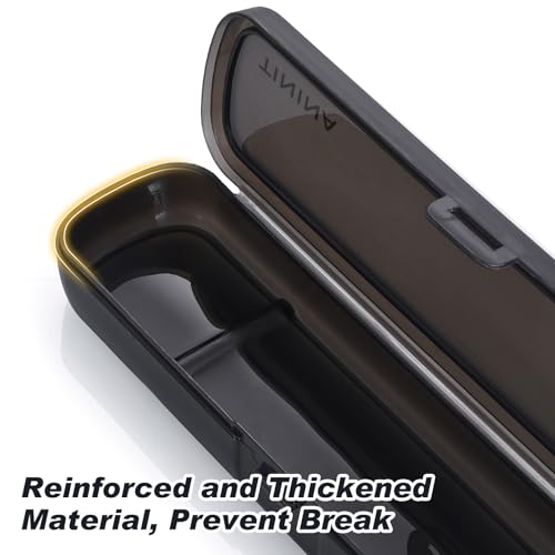 Travel Utensils with Case, 4-Piece Stainless Steel Portable Cutlery Set, Reinforced Case with Buckle Design, Lunch Box for Camping Work School, Include Fork Spoon Knife, Dishwasher Safe, Black - color: Black