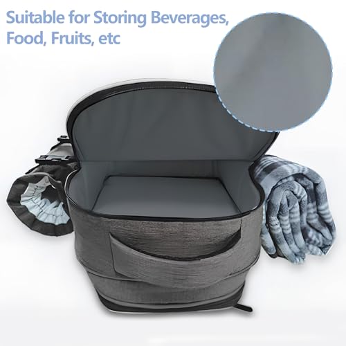 Picnic Backpack for with Cooler Compartment, Includes Fleece Blanket, Detachable Wine Holder & Cutlery Set, All-in-One Portable Insulated Family Picnic Bag Cooler Bag Outdoor Dining Backpack