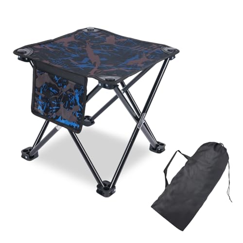 VOLIXOD Folding Portable Camping Stool for Adults, Lightweight Collapsible Stool for Outdoor Footrest Fishing Hiking Gardening and Beach with Carry Bag(400 LBS Capacity) - size: (1 Piece)