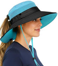GearTOP Safari Hat for Men Sun Hats for Women UV Protection UPF 50+ Fishing, Gardening, Hiking Hat (22-23 1/2") - color: Blue Standard