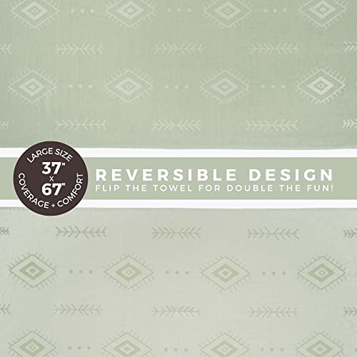 FESHKA Sand Proof Turkish Beach Towel – Oversized, Quick Dry & Lightweight Travel Towel - 100% Organic Cotton Beach Blanket - Perfect for Bath, Pool & Picnic | Cat Eye (Light Green) - color: 07 - Light Green