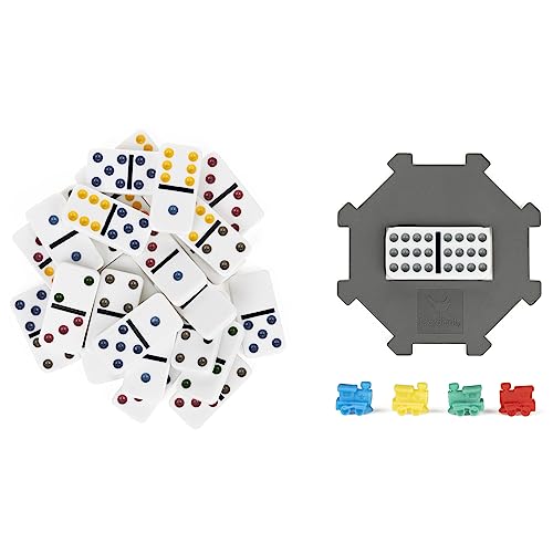 Spin Master Games, Cardinal Classics Double 15 Dominoes Set in Storage Tin, Family Board Games, 2-6 Players, for Ages 8 & Up - color: Multi Color