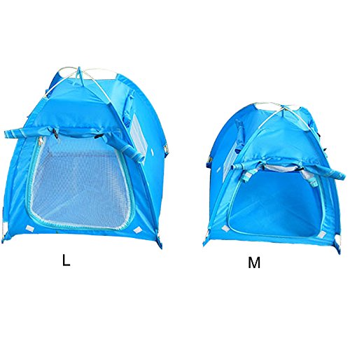 Breathable Washable Pet Puppy Kennel Dog Cat Folding Indoor Outdoor House Bed Tent (Rose Red,M)