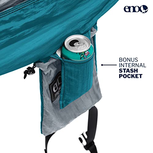 ENO, Eagles Nest Outfitters SingleNest Lightweight Camping Hammock - color: Grey | Seafoam
