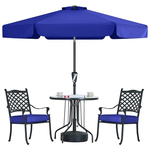 MASTERCANOPY Valance Patio Umbrella for Outdoor Table Market (7.5ft, Blue) - color: Blue, size: 7.5FT