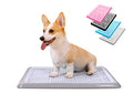 Pet Awesome Dog Potty Tray/Puppy Pee Pad Holder 25”x20” Indoor Wee Training for Small and Medium Dogs - color: Grey