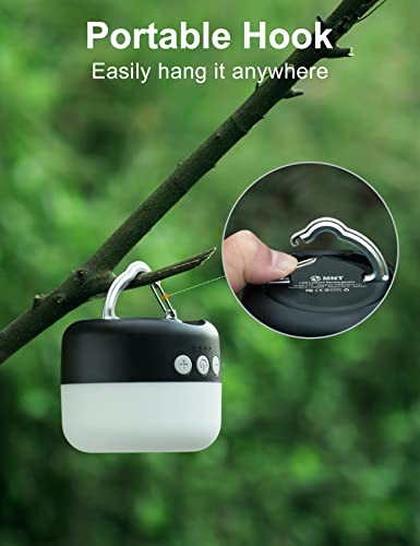 LED Camping Lantern Rechargeable 1000LM, Up to 300H Running Time Camping Tent Light, 6700mAh Emergency Hanging Light for Hurricane, Power Outages, Home, Hiking, Water-Resistant, Black - style: Black
