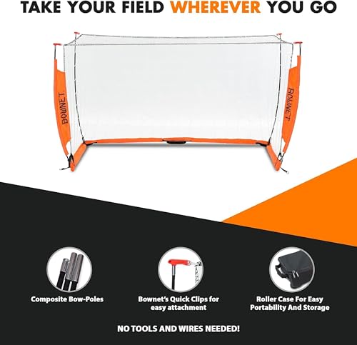 Bownet Portable Folding Soccer Goal – Pop Up Backyard & Training Soccer Net for Indoor or Outdoor – Easy Setup with Carry Bag - size: 7 x 14 Feet