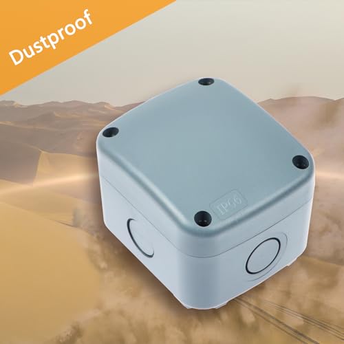 Nineleaf Junction Box, Electrical Box IP66 Water Resistant Dustproof ABS Plastic Project Enclosure for Electronics Grey,3.3X 2.8 x 2.3 inch,4PCS - color: 4PK, size: 86x74x62mm