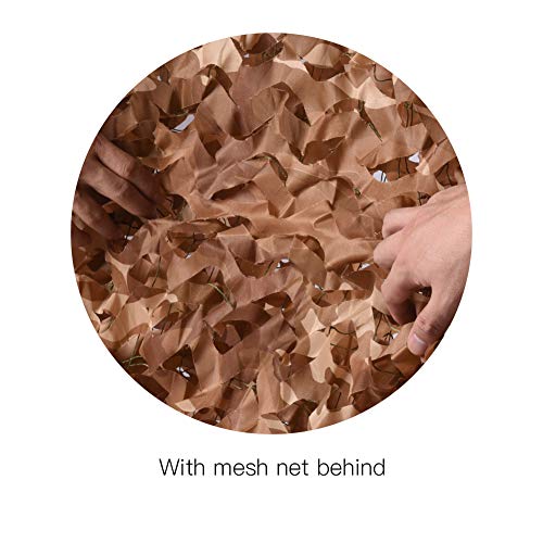 HYOUT Camo Netting Camouflage Net Bulk Roll for Hunting Blinds Ghillie Sunshade, Camping, Military Party Decoration - color: Desert Camo, size: 10x10ft(3M*3M)