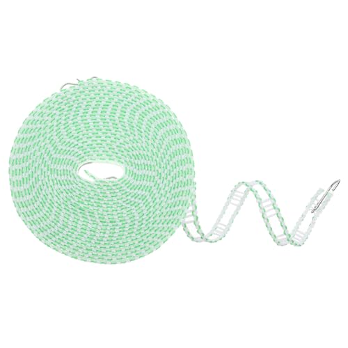 uxcell Windproof Clothesline, 8M 26ft Plastic Non-Slip Clothes Drying Rope Portable Travel Clothesline for Courtyard Outdoor Laundry Camping, Green - color: Green, size: 26.2ft