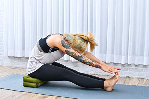 Leewadee Yoga Block – Floor Cushion for Yoga Practice, Meditation Seat Cushion for Workouts Filled with Kapok - color: Cl23 - Green