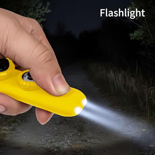 Multifunctional Survival Emergency Whistle for Kids with Compass Hiking Survival, Thermometer & Neck Lanyard | Emergency Safety Gear for Hiking, Camping, Kayaking, Boating, Climbing - color: egg yellow2pcs