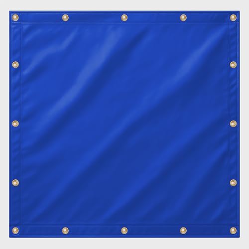 Covers & All Heavy Duty Waterproof Tarp – 18 Oz PVC Polyester Vinyl Tarp, Tear & UV Resistant with Reinforced Edges and Grommets for Industrial, Construction & Equipment Coverage (8 ft x 10 ft, Blue) - color: Blue, size: 8' H x 10' W