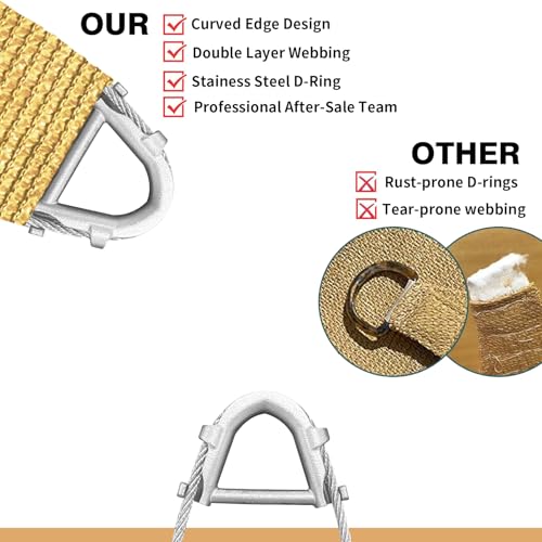 Reinforced Corners & Edges 20' x 26' Rectangle Sun Shade Sail Commercial Grade Curved Edge UV Block Canopy for Outdoor, Patio, Backyard, Garden, Pool, Deck, Heavy-Duty Design, Dark Grey - color: Dark Grey, size: 20'x26' Pro
