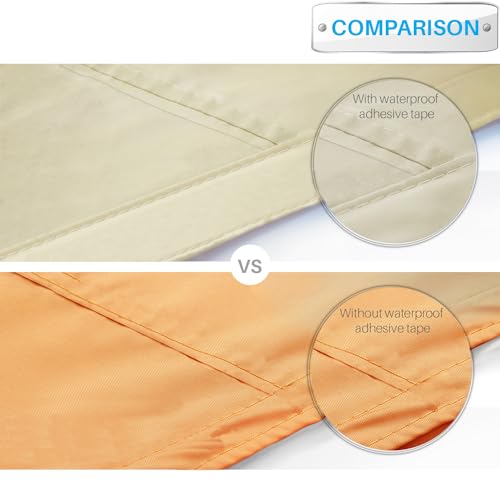 Patio Paradise 9' x 10' Sun Shade Sail Waterproof Turquoise Rectangle Shade Canopy UV Block Tarp Cloth Outdoor Patio Cover for Garden Backyard Deck Awning - color: Turquoise, size: 9' x 10'