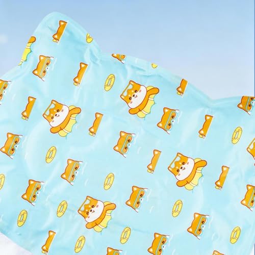 Cat Cooling Mat, Adorable Animal Patterns, 45x34x2cm, Cool Pet Pad, Self-Cooling Pressure Activated Mat, Adorable Heat Relief, for Living Room Bedroom Windowsill Road Trip Vacation - color: puppy