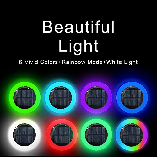 20 Lumens Colorized Solar Ground Lights,Solar Pool Lights with Mutiple Color Functions for Pool Area, Pathway, Patio, Yard, Path, Lawn and Garden - color: 4Pack