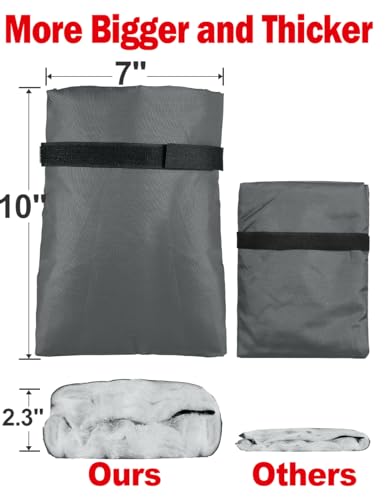 Wohohoho Outdoor Faucet Covers for Winter, 4 Packs Pro 10" H x 7" W Grey Outside Faucet Cover Freeze Protection, Reusable Waterproof Insulated Spigot Cover, Thickened Garden Faucet Socks Hose Bibs - color: Gray