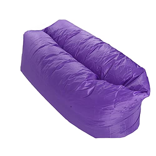 Foldable Air Sofa Inflatable Lounger, Portable Air Couch for Outdoor Travel Camping, No Pump Needed, Polyester with Carry Bag for Beach Pool Backyard
