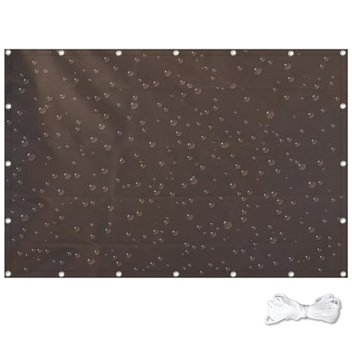 Sun Shade Sail 6'6"x9'9" Waterproof Shade Cloth Canopy Sunshade Camping Tarps Tent Cover with Grommets for Backyard Yard Deck Patio Pergola Garden Outdoor - color: Coffee-Waterproof, size: 6'6"x9'9"