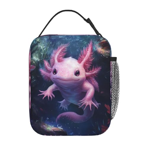 Axolotl Lunch Box for Women Kids Girls Men Insulated Lunch Bag Lunchbox Adults Lunch Tote Bags Reusable Cooler for Work Office School Picnic Travel - color: Axolotl01