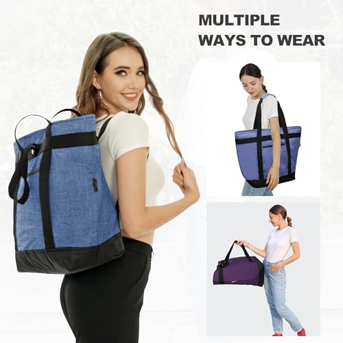 BeeGreen Insulated Cooler Bag with Handles Oversized Sturdy Leakproof Freezer Shopping Tote for Groceries Heavy Duty Thermal Food Delivery Bag Charcoal - color: Turquoise