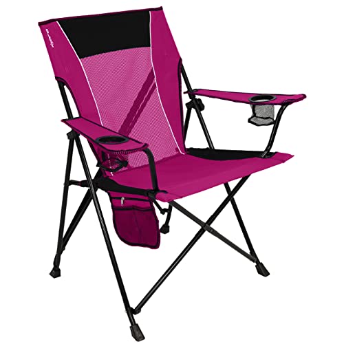 Kijaro Dual Lock Portable Camping Chairs - Enjoy the Outdoors with a Versatile Folding Chair for Sports, Lawn - Dual Lock Feature Locks Position – Hanami Pink - color: Hanami Pink