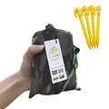 Pocket Blanket 71"x55", Lightweight Compact Sandproof Waterproof Outdoor Blanket for Beach, Hiking, Camping, Travel, Festivals, Picnic with Pockets, Loops, Stakes, Carabiner - color: White Green Camouflage