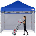 MASTERCANOPY Heavy Duty Pop-up Canopy Tent with Sidewalls (10x10,Blue) - color: Blue, size: 10x10