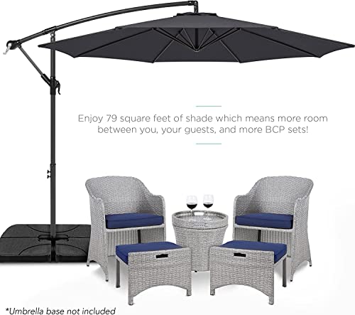 10ft Patio Umbrella Replacement Canopy 8 Ribs, Waterproof & Fade Resistant Market Umbrella Cover, Thickened Polyester Fabric for Backyard, Garden and Pool (Canopy Only) (Gray) - color: Gray