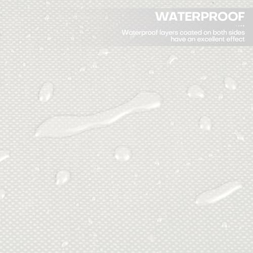 6'x 20' Tarps Heavy Duty Thick Waterproof, Poly Canopy White Tent Shelter Cover, 12 Mil Tarpaulin Shade, Rip and Tear Proof, UV Resistant Tarpaulin with Grommets and Reinforced Edges - color: White, size: 6 x 20ft