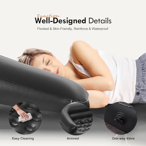 DIMAR GARDEN Inflatable Couch Blow Up Mattress,Outdoor Air Sofa Bed for Camping, Full Size - size: Full